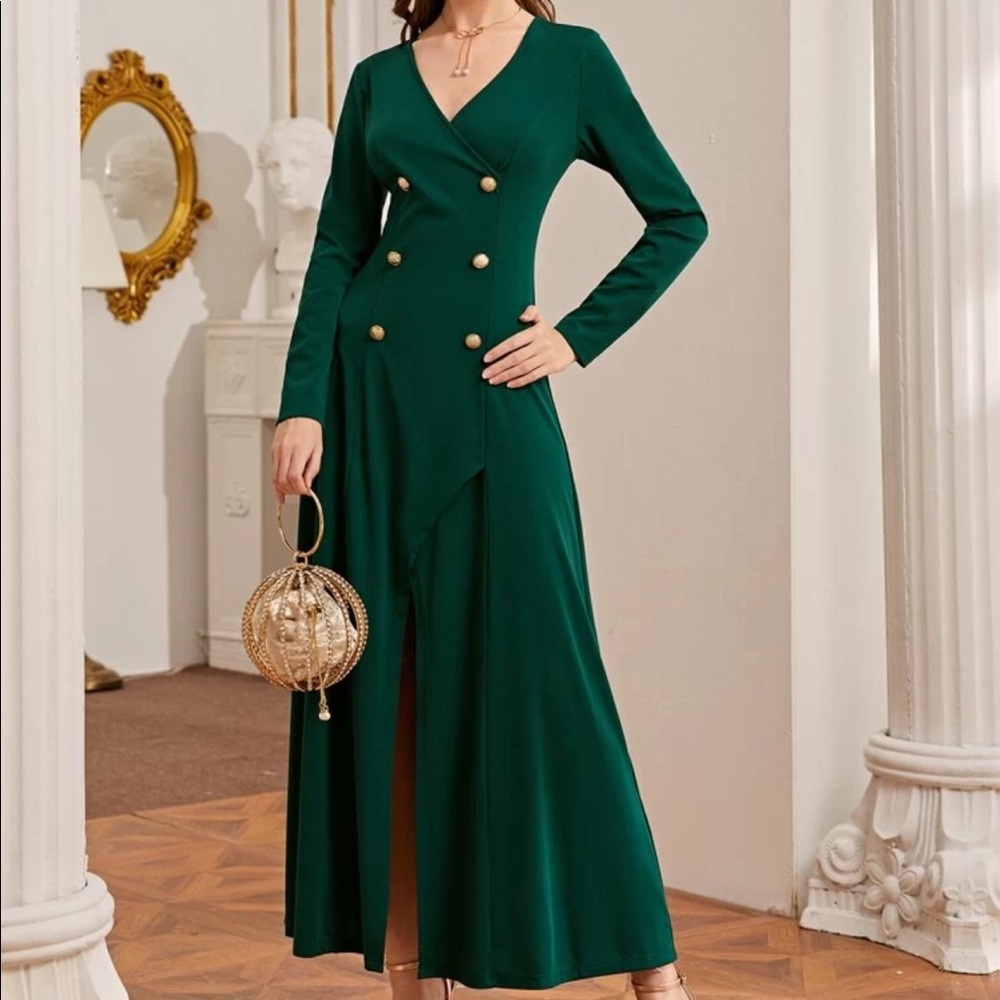 SHEIN emerald dress